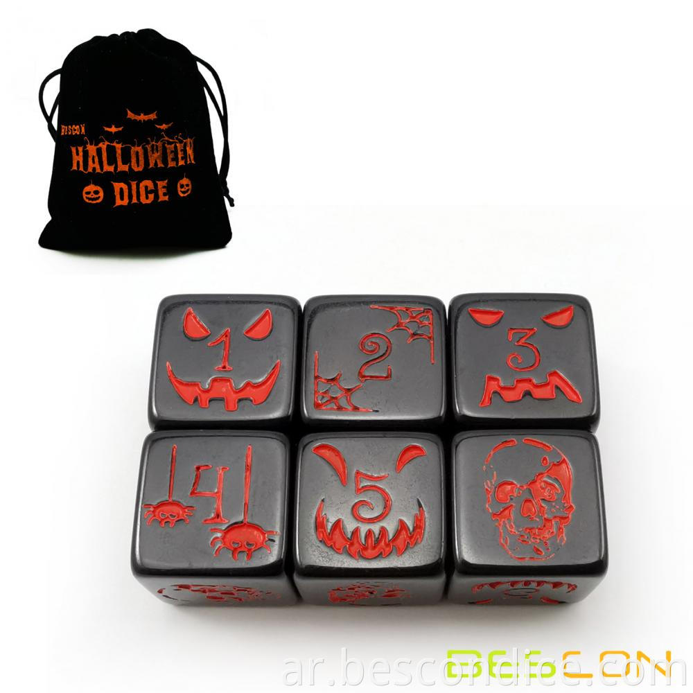 Halloween 6 Sided Premium Game Dice Set 3